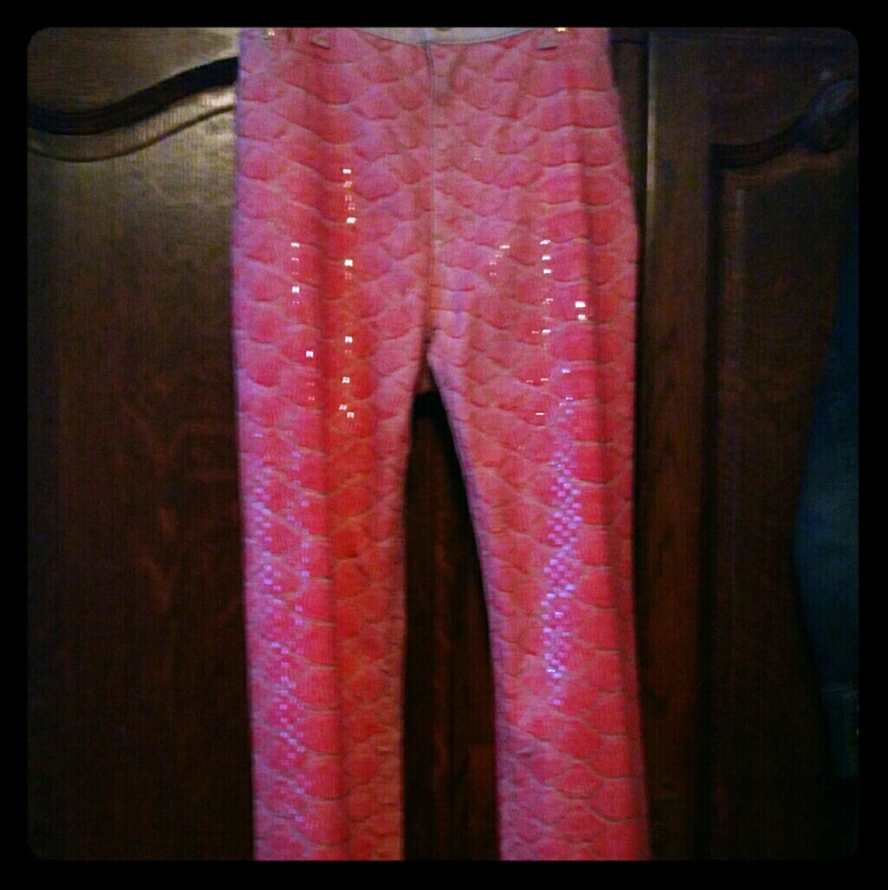 "Roberto Cavalli" Sequined, Fish Scale Jeans
